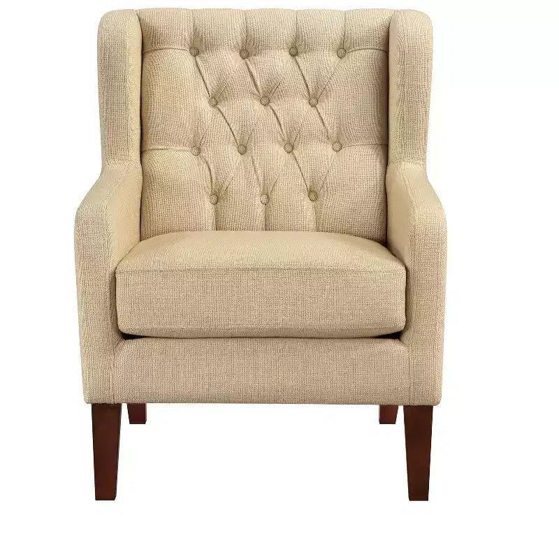 Fauteuil d'appoint dossier haut rembourré