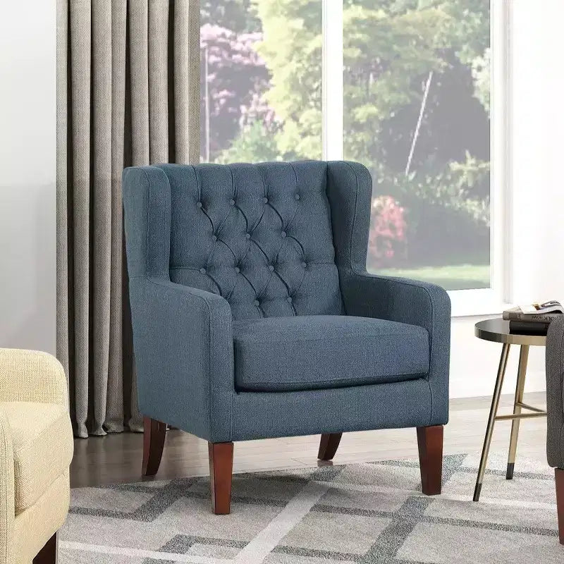 Fauteuil d'appoint dossier haut rembourré