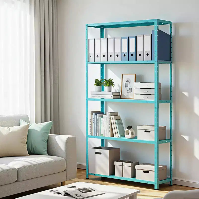 5-Shelf Shelving Storage Shelves Metal Bookshelves Adjustable Garage Shelving Heavy Duty Storage Rack Pantry Shelf 68H X35W X12D