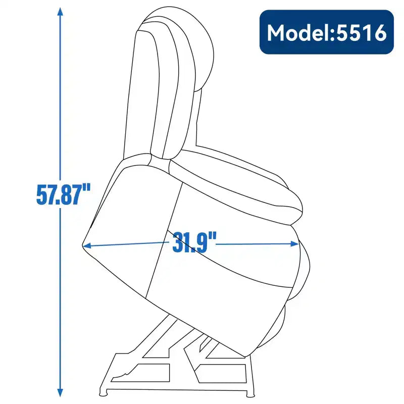 Fauteuil inclinable releveur en cuir véritable marron
