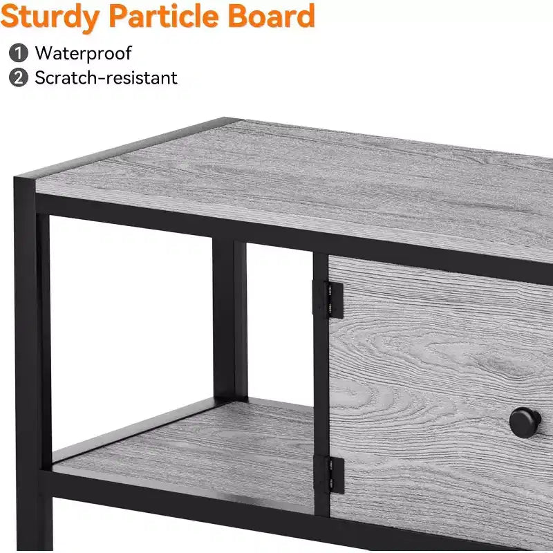 Meuble TV avec Rangement Marron Rustique