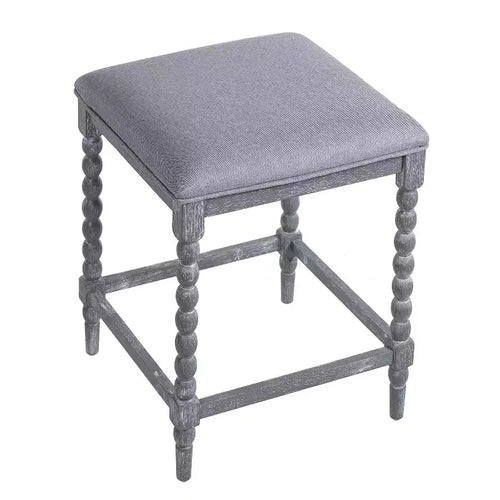 Tabourets de comptoir rembourrés en bois d'acacia