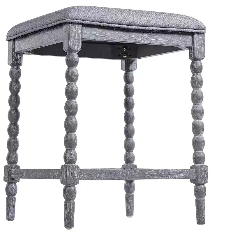 Tabourets de comptoir rembourrés en bois d'acacia