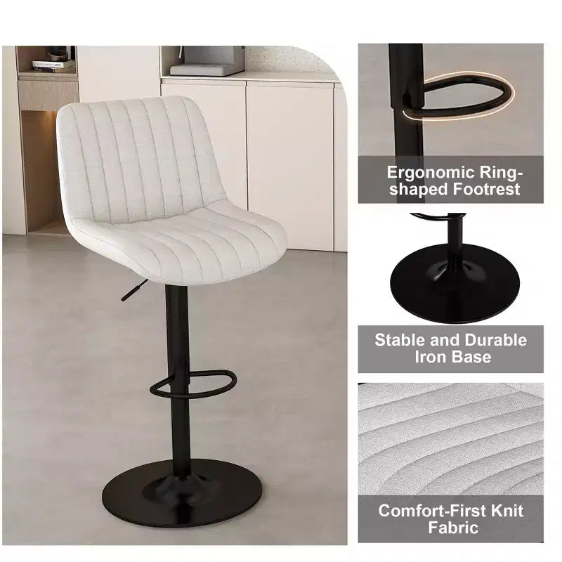 Tabouret de bar moderne à hauteur de comptoir pivotant