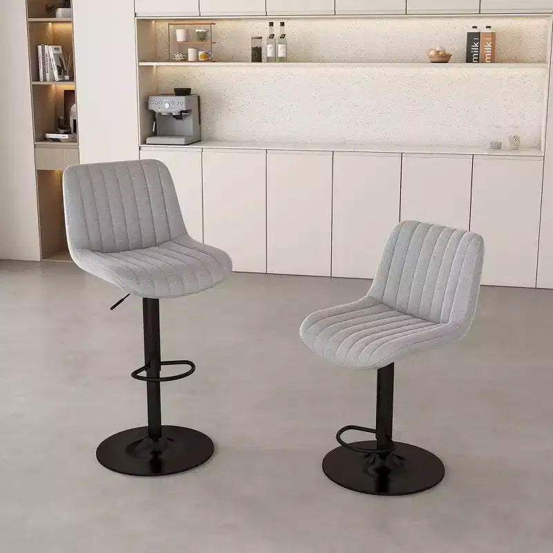 TUYOHW Modern Swivel Counter Height Bar Stool Set of 2 Adjustable Height Bar Chair with Footstool Ergonomic Back for Kitchen Island Home Bar