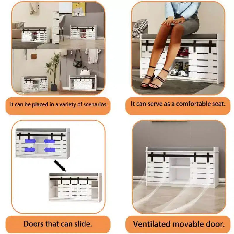 Banc à chaussures pour l'entrée