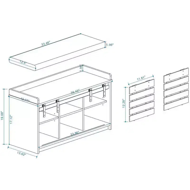 Banc à chaussures pour l'entrée