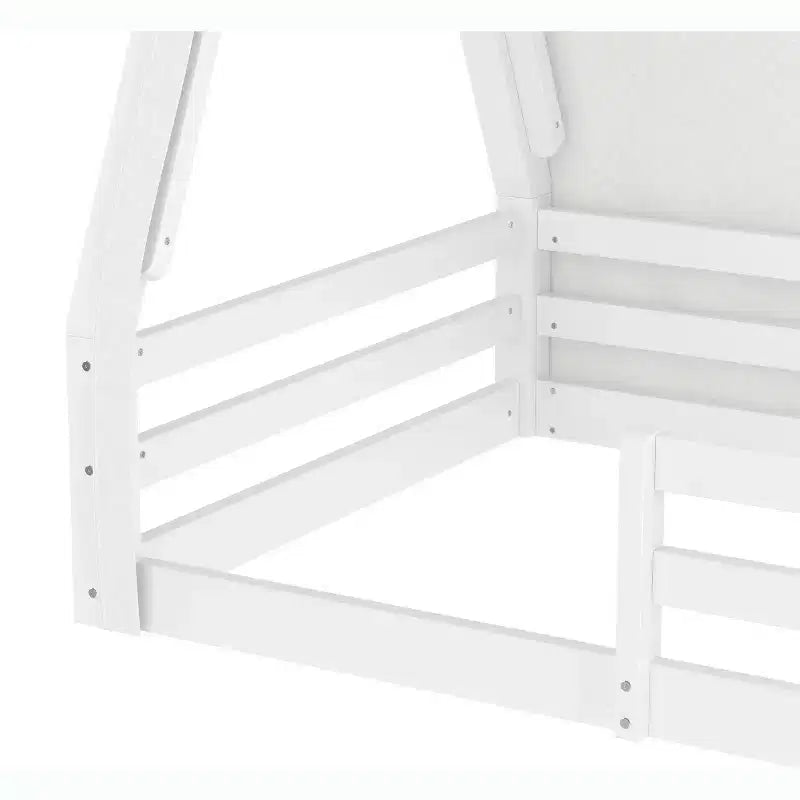 Lit de sol cabane avec tente LED