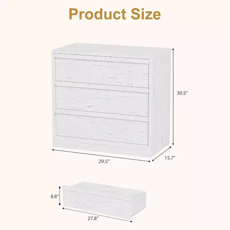 Commode de chevet en chêne naturel