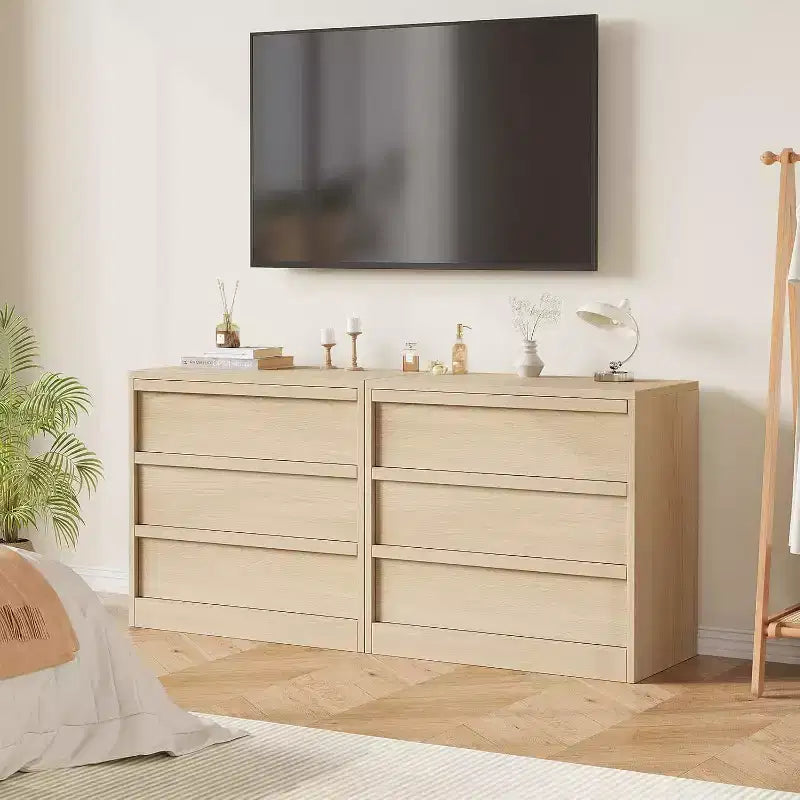 Commode de chevet en chêne naturel