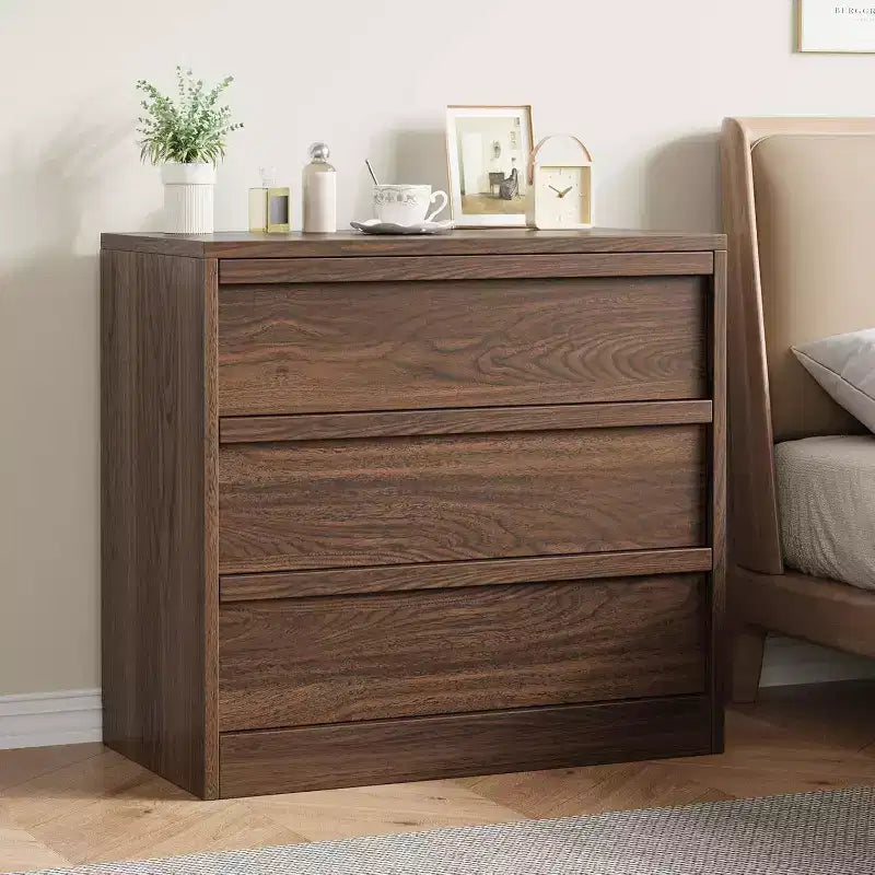 3 Drawer Dresser for Bedroom Natural Oak Nightstand 3 Chest of Drawers with Large Storage Small Modern Bedside End Table for Living Room Nursery
