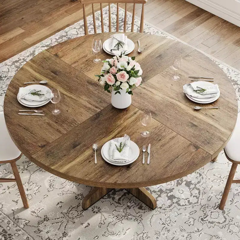 Table à manger de ferme ronde