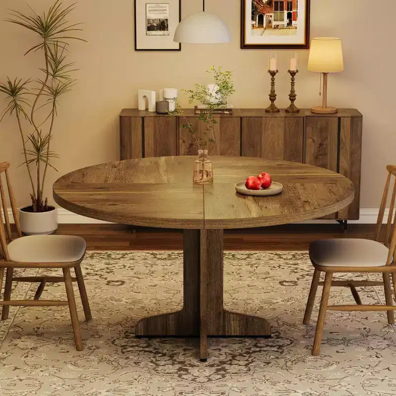Table à manger de ferme ronde