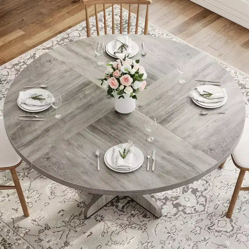 Table à manger de ferme ronde