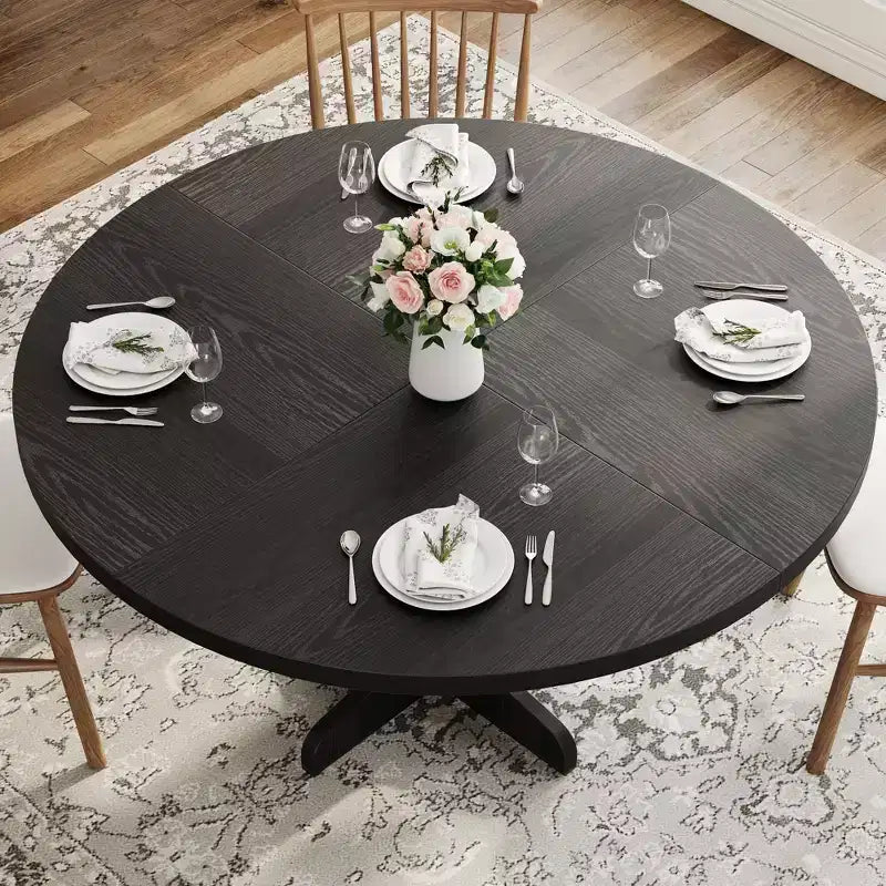 Table à manger de ferme ronde