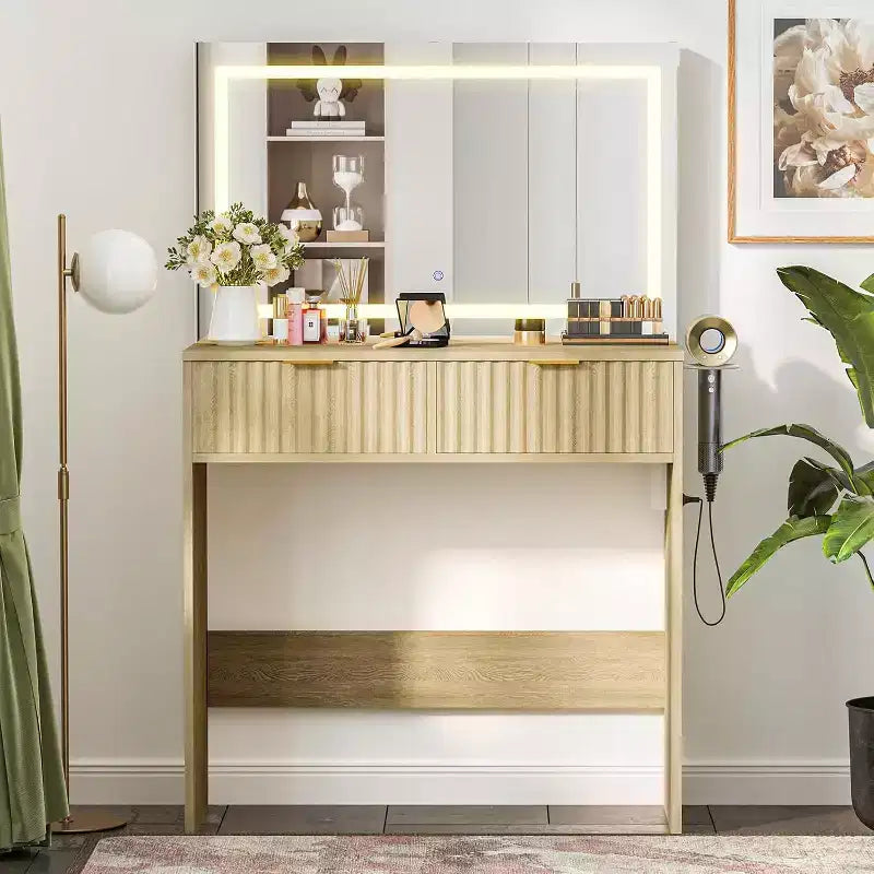 Coiffeuse cannelée