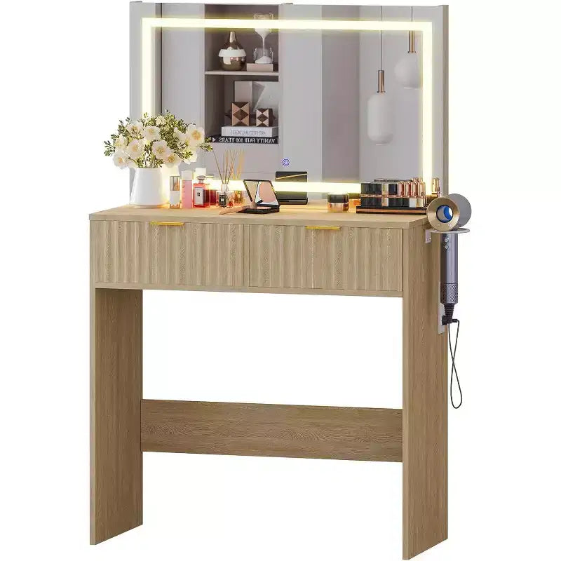 Coiffeuse cannelée