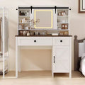 Coiffeuse moderne blanche avec miroir