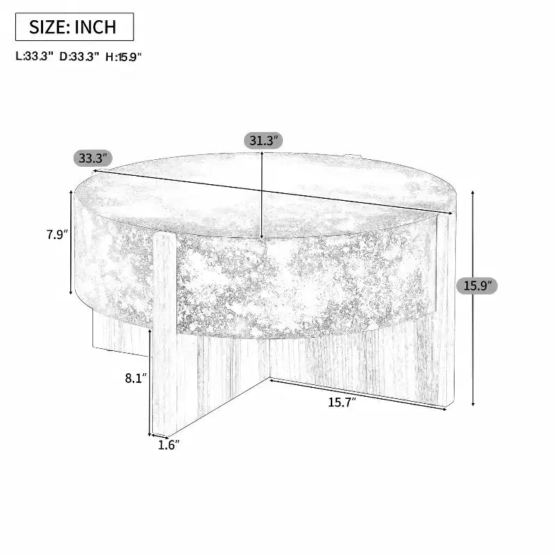 Table basse rustique ronde