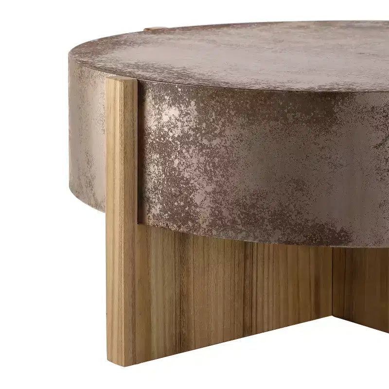 Table basse rustique ronde