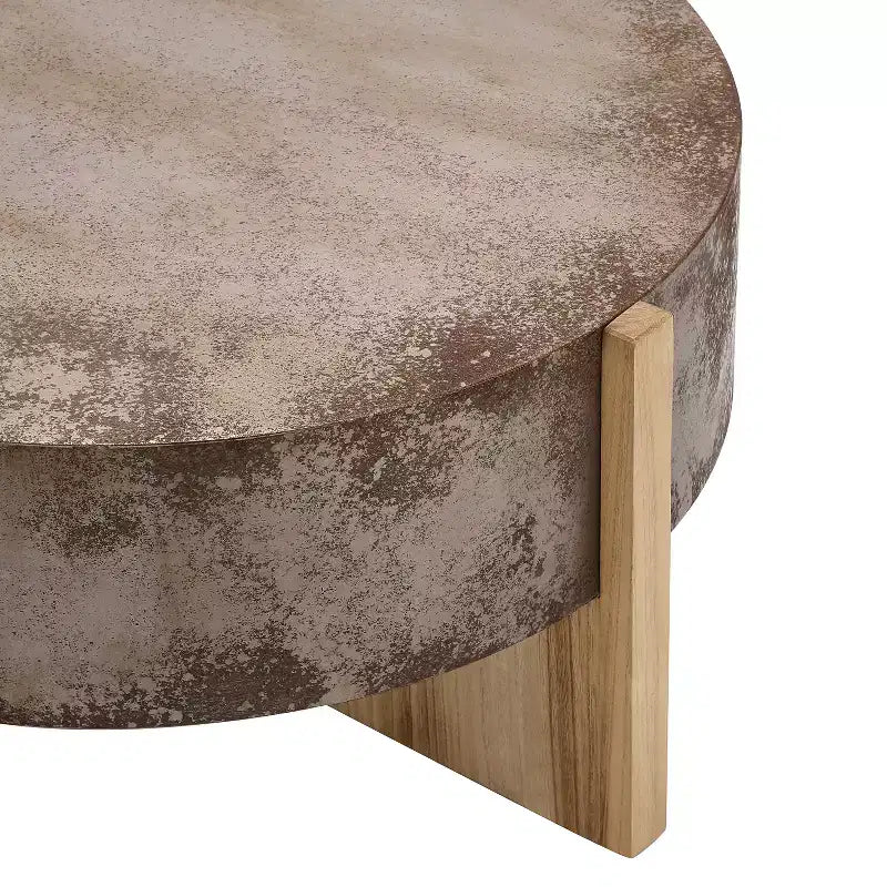 Table basse rustique ronde