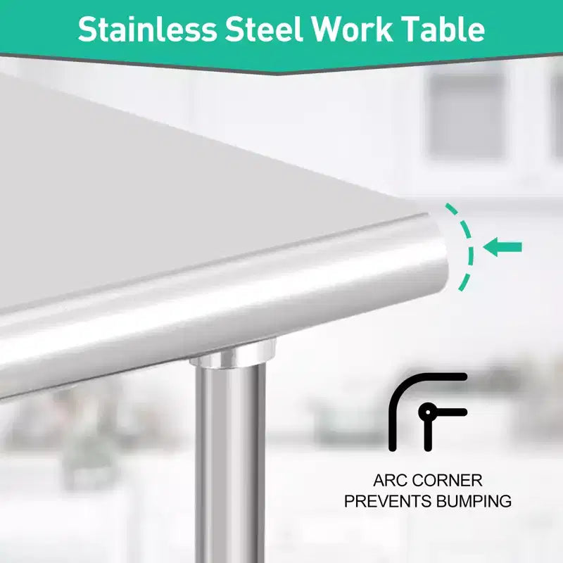 Table de restauration en acier inoxydable