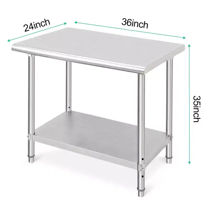 Table de restauration en acier inoxydable
