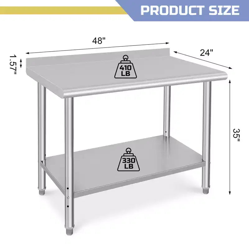 Table de restauration en acier inoxydable