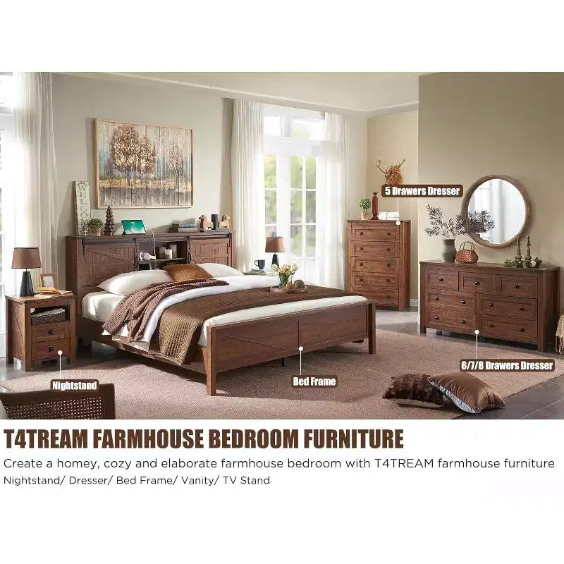 Tiroirs commode haute rustique