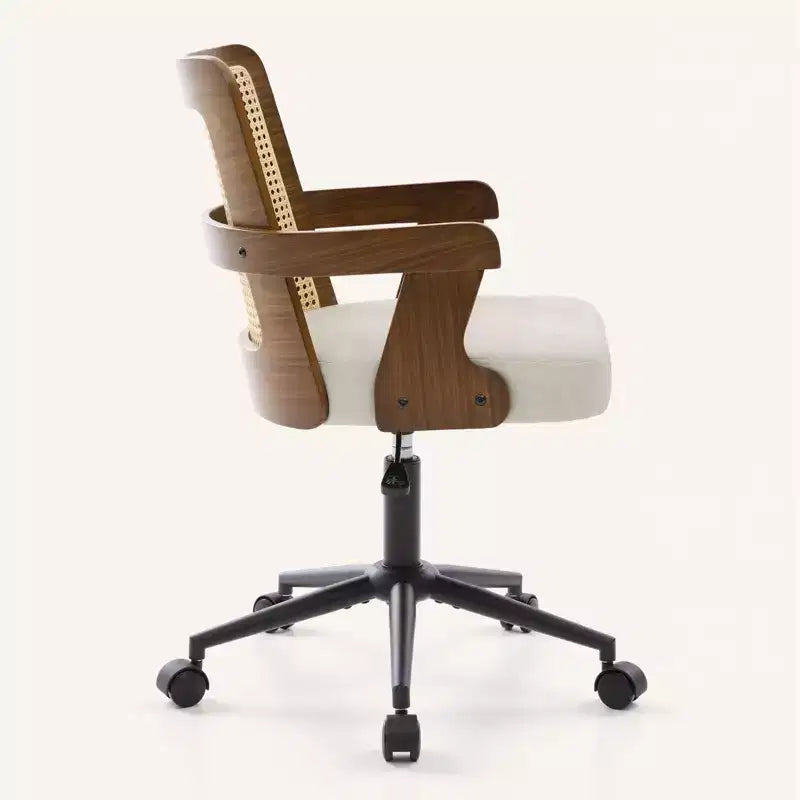 Chaise de bureau Mid-Century en noyer