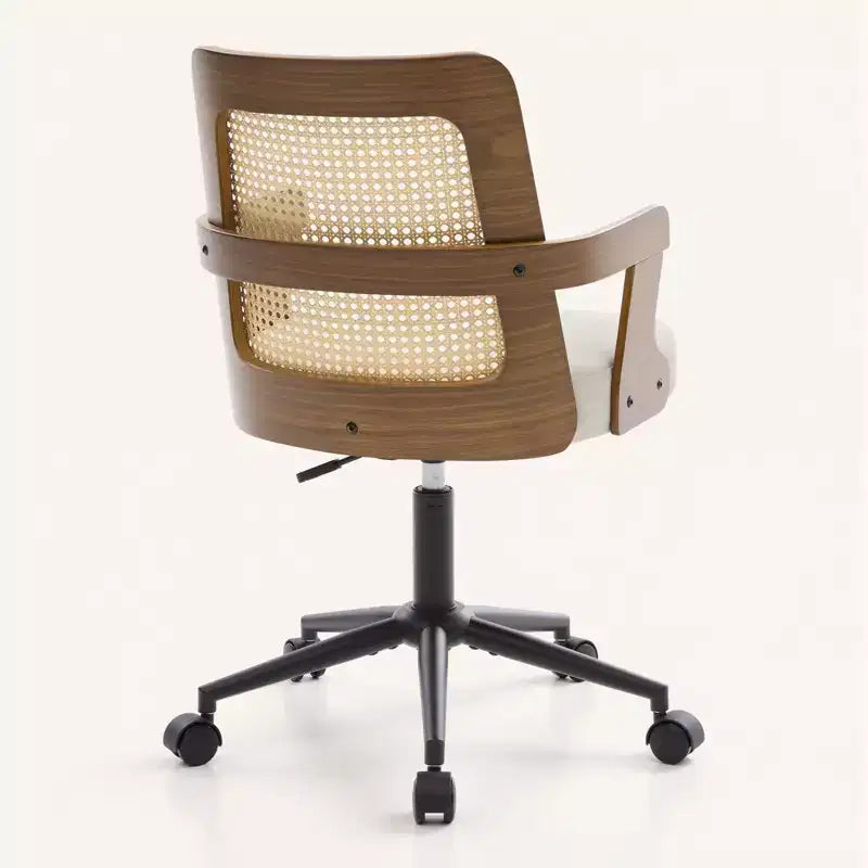 Chaise de bureau Mid-Century en noyer