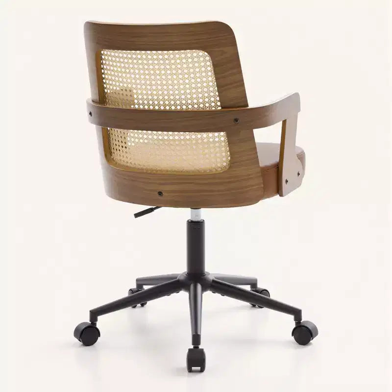 Chaise de bureau Mid-Century en noyer