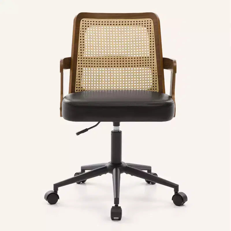 Chaise de bureau Mid-Century en noyer