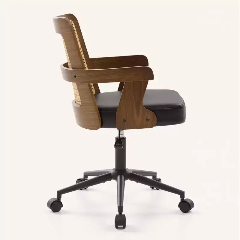 Chaise de bureau Mid-Century en noyer