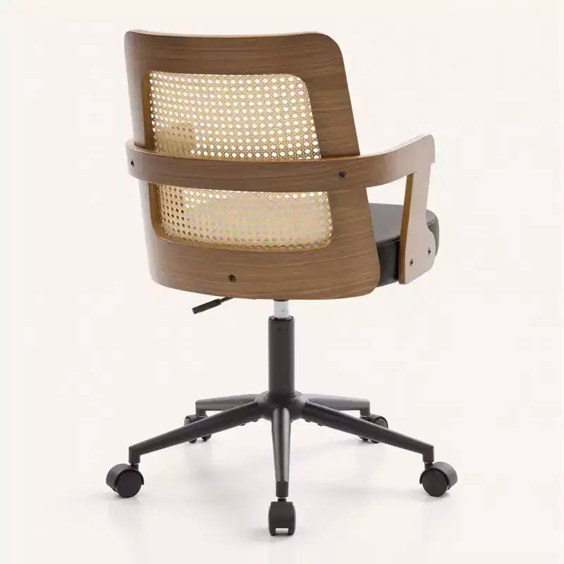 Chaise de bureau Mid-Century en noyer