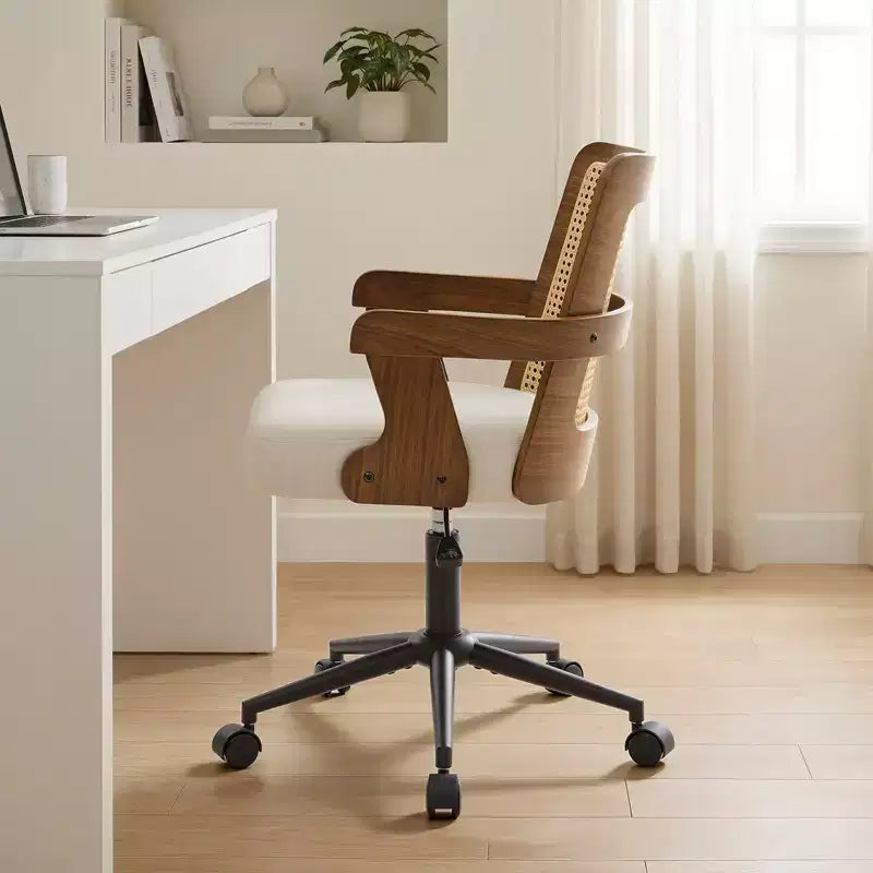 Chaise de bureau Mid-Century en noyer