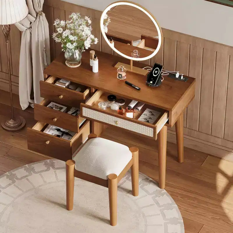 Coiffeuse Rétro en Bois