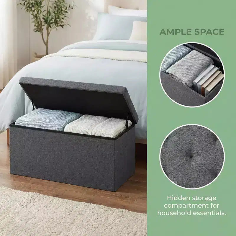 Banc de rangement pliant Pouf de rangement
