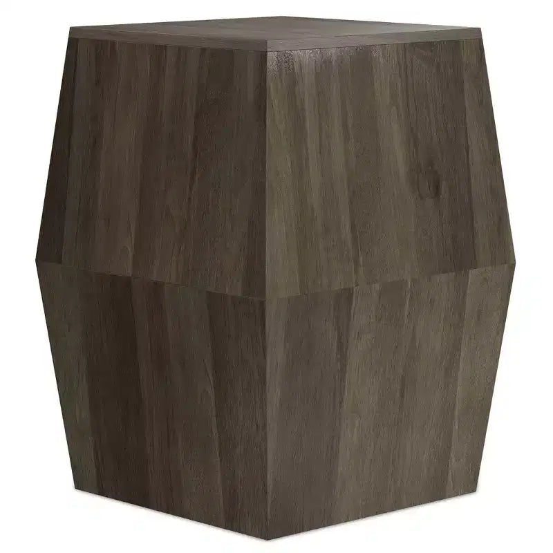 Oaklynn SOLID MANGO WOOD 16 inch Wide Irregular Contemporary Side Table Fully Assembled