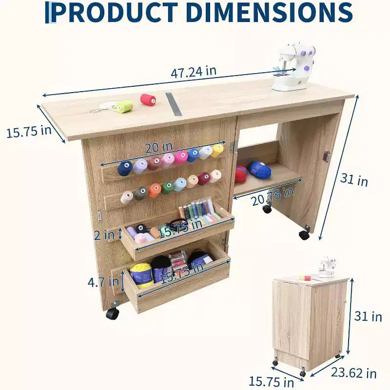 Table à couture pliante