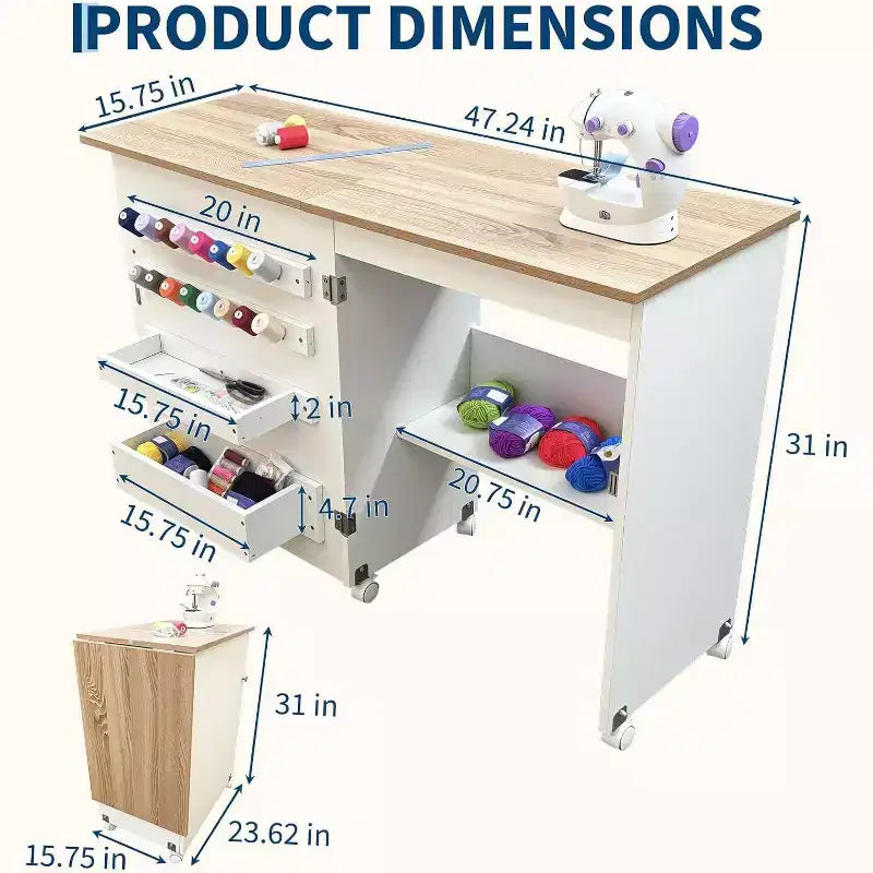 Table à couture pliante