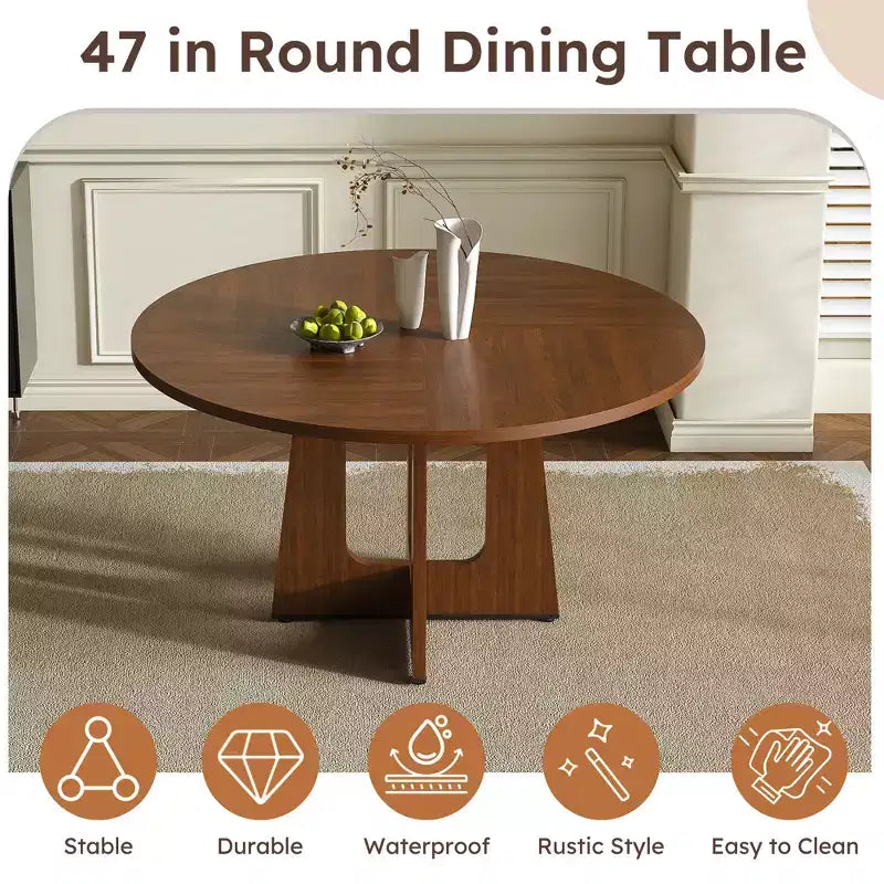Table à manger de ferme ronde