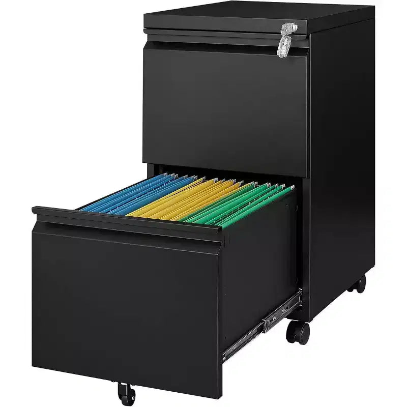 BALHAM TRADE-2 Drawer Mobile File Cabinet with Lock Under Metal Rolling Filing Cabinet for Home Office