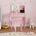 Table de toilette pour enfants avec miroir lumineux
