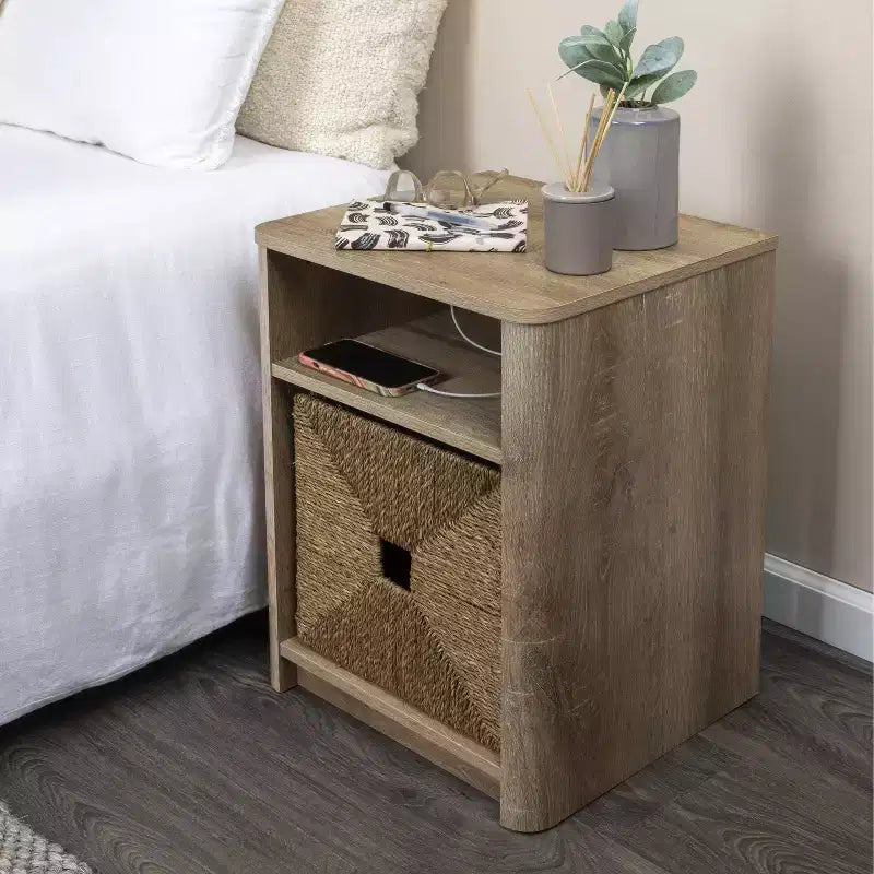 Compartiment de rangement carré pour table de chevet