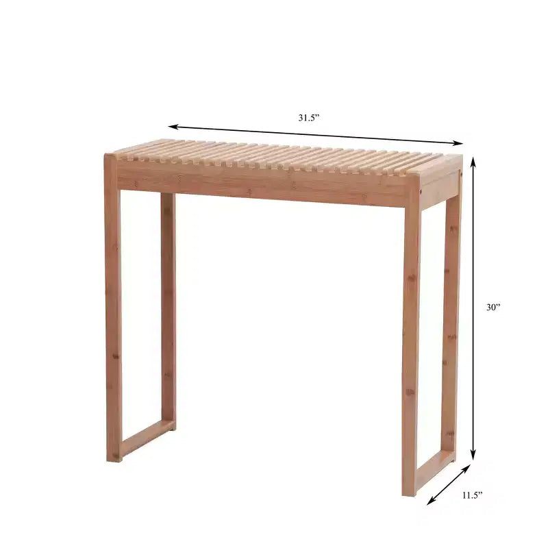 Console d'entrée en bambou naturel