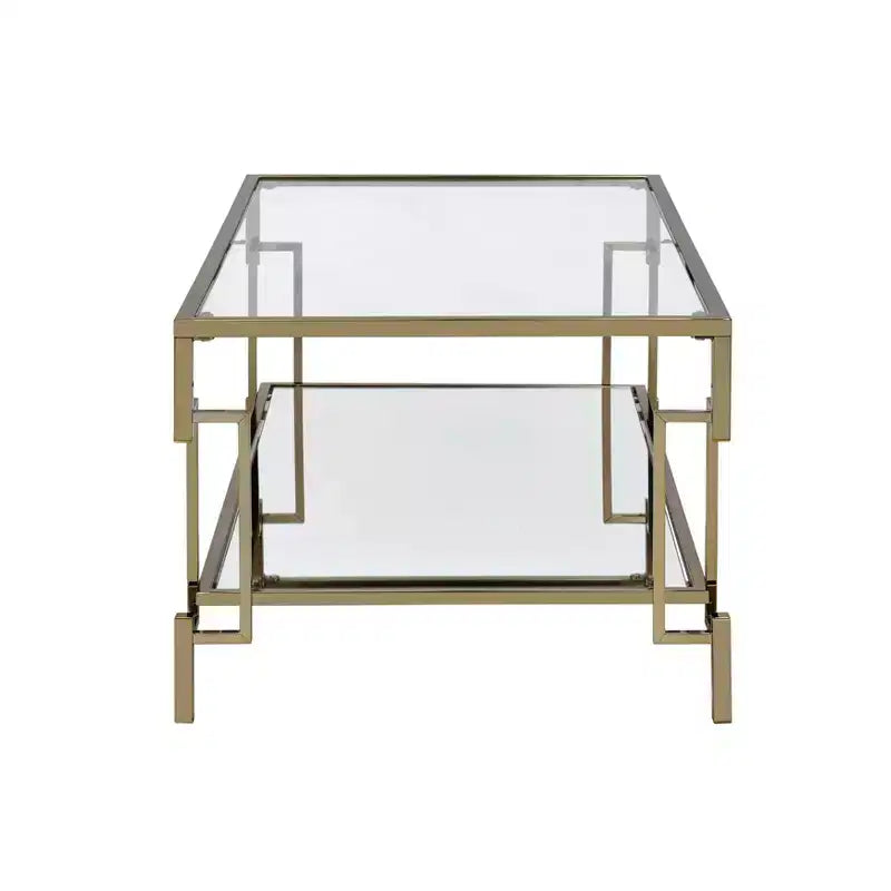 Table basse contemporaine couleur champagne