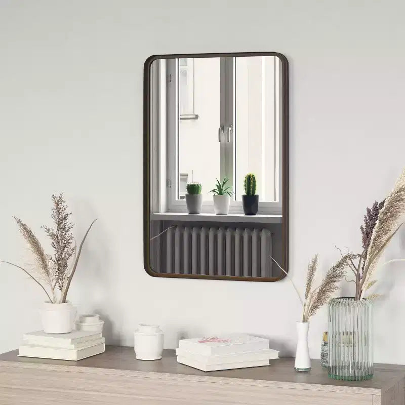 Miroir mural avec dos argenté
