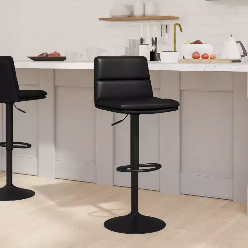 Tabourets pivotants rembourrés réglables en hauteur