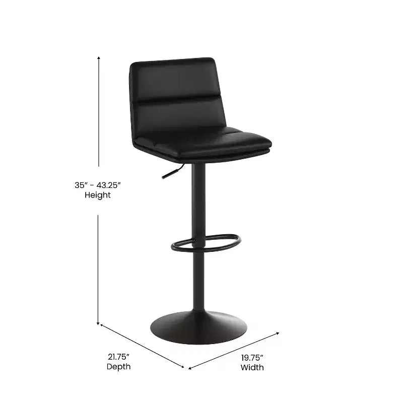 Tabourets pivotants rembourrés réglables en hauteur